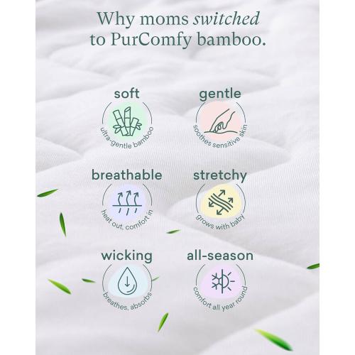 6-15 months...PurComfy Supersoft Sleep Sack 1.0 TOG, Premium Bamboo Viscose Baby Sleeping Bag 2-Way Zipper Sleep Sack Baby Wearable Blanket