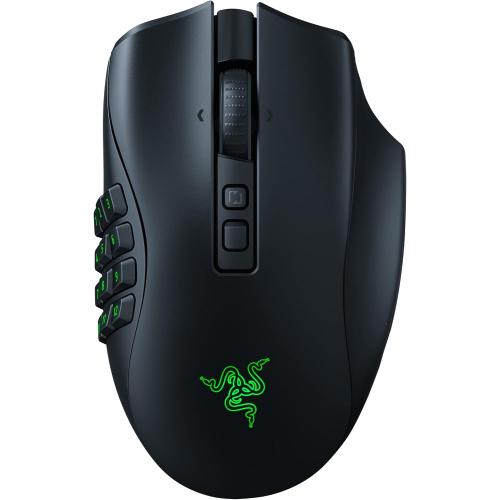 Razer Naga V2 Pro Wireless MMO Gaming Mouse: 19 1 Programmable Buttons w/Swappable Side Plates - HyperScroll Pro Wheel - Focus Pro 30K Optical Sensor - Optical Mouse Switches Gen-3-300 Hr Battery