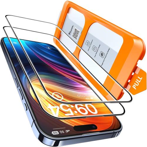 TOCOL for iPhone 15 Pro Screen Protector, Easy Installation