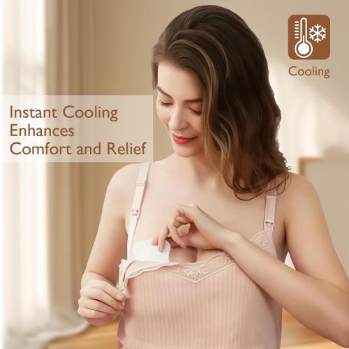 6 Pack Hydrogel Nipple Gel Pads for Breastfeeding: Soothing Nursing Pads Reusable Instant Cooling Relief | Promotes Healing Irritated Nipples - 6 Packs(12 Count)