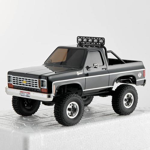BEEZRC FMS 1/24 RC Crawler Officially Licensed Chevy K5 Blazer RC Car FCX24 RTR RC Pickup Truck SUV 4WD 2.4GHz Hobby RC Model 8km/h Mini car RC Off-Road Remote Control Car (Black)