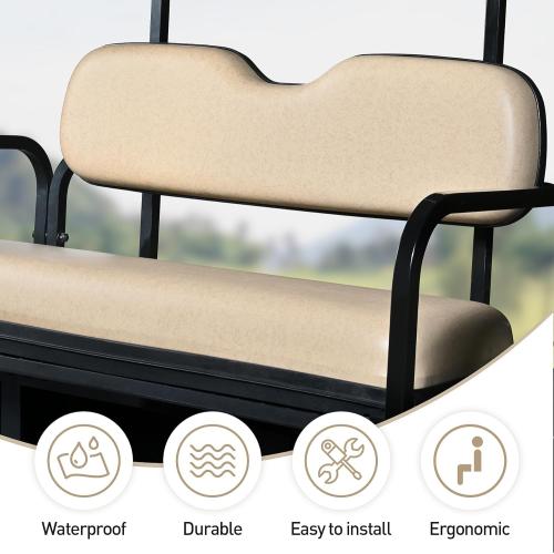 NOKINS Universal Golf Cart Rear Seat Replacement Cushions for Club Car EZGO Yamaha Golf Cart Back Seat