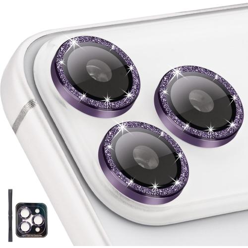 Camera Protector for iPhone 17 Pro/17 Pro Max, Glitter Deep Purple