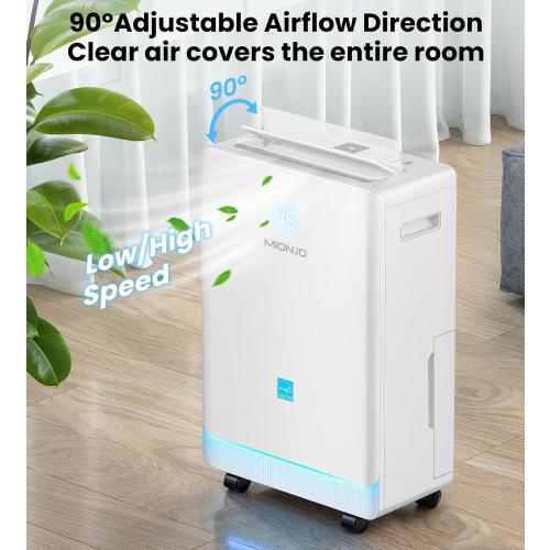 4500 Sq. Ft Dehumidifier for Basement Quilt Compressor Dehumidifiers for Home with Drain Hose, Energy Efficient, Intelligent Humidity Control, Dehumidifier for Bathroom, Bedroom, Office