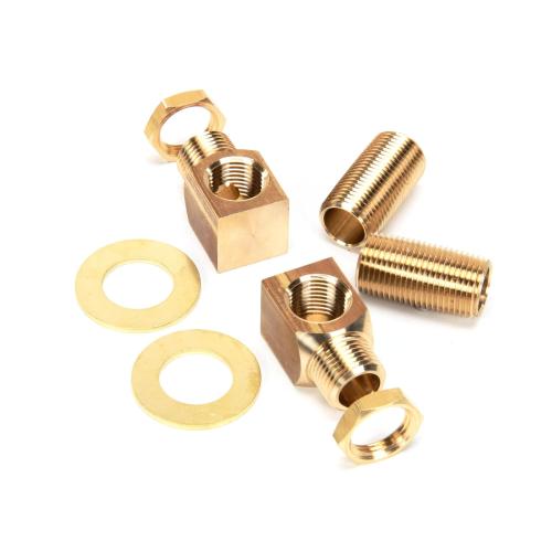 T&S Brass B-0230-K Installation Kit for B-0230 Style Faucets. Two short elbows, nipples, lock nuts and washers that provide 1/2 NPT male inlet and outlet when assembled