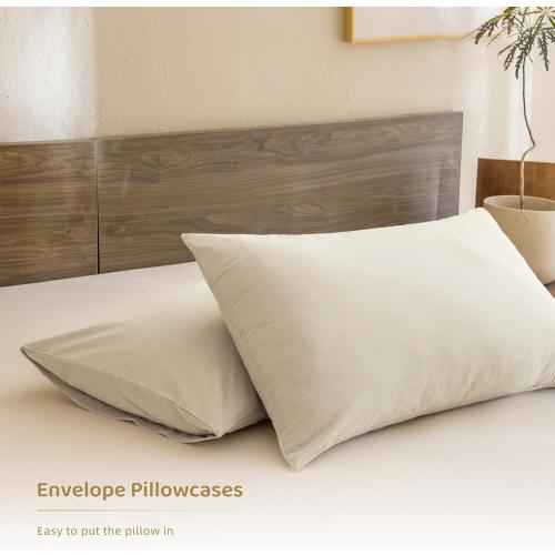 Sanracie Cotton Comforter King Size,Solid Color Bedding Comforter Set Linen Feel Textured 3 Pieces(1 Wheat Bed Comforter   2 Pillowcases) Soft Lightweight Neutral King Bedding All Season