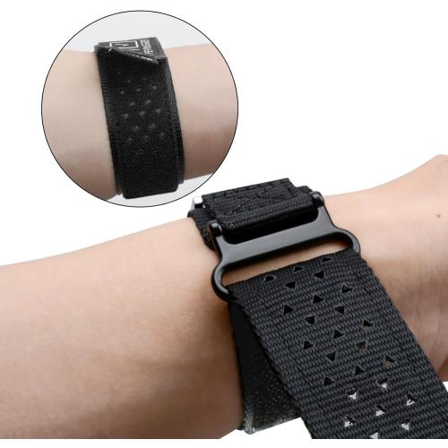 Nylon Sport Watch Band - Black Quick Release Watch Straps for Men Women - Athletic Military Smart Watch Bracelet Replacement - Correa para Reloj Hombre - 18mm 20mm 22mm