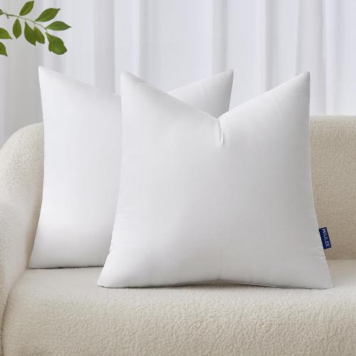 MIULEE 18x18 Inches Pillow Inserts Pack of 2, Decorative Throw Pillow Inserts for Couch