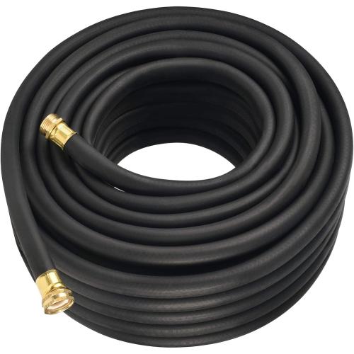 Flexon 5/8 x 100Ft Premium Rubber Garden Hose – Heavy-Duty, Commercial-Grade, All-Weather Flexibility, High Burst Strength, Crush-Proof Couplings, Kink-Resistant, Ideal for Landscaping and Job Sites