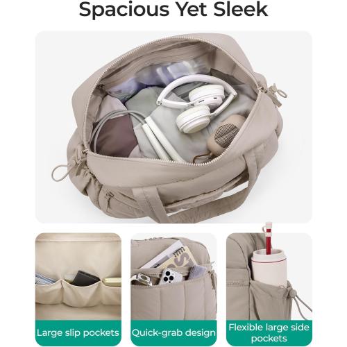 BAGSMART Gym Bag for Women, Duffle Bag for Travel with Wet Pocket, Lightweight Carry on Weekender Duffel, Water Resistant