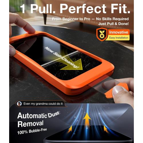 UltraGlass TOP 9H  Armor for iPhone 17 Pro Max Privacy Screen Protector | NO.1 Military Grade Shatterproof, Privacy Screen 17 Pro Max Tempered Glass 17 ProMax, 100% Anti Spy, Longest Durable, 2 Pack