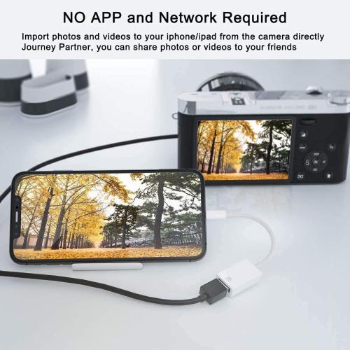 Apple MFi Certified Lightning to USB Camera Adapter for iPhone iPad Female USB 3.0 OTG Cable Adapter Support Connect Camera, Flash Drive, Card Reader, MIDI Keyboard, Mouse