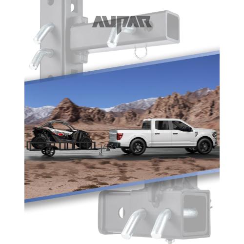 Patented Design Hitch Riser | Adjustable Trailer Hitch Extension | 4-10 Drop/Rise Hitch Adapter with 5000 lbs Horizontal Load Capacity