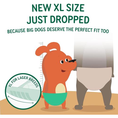 PAWPANG Disposable Dog Diaper Liners Booster Pads for Male & Female Dogs, 100ct, 5 Sizes Options, Doggie Diaper Inserts fit Most Types of Dog Diapers - Pet Belly Bands & Male Wraps (X-Small(100ct))
