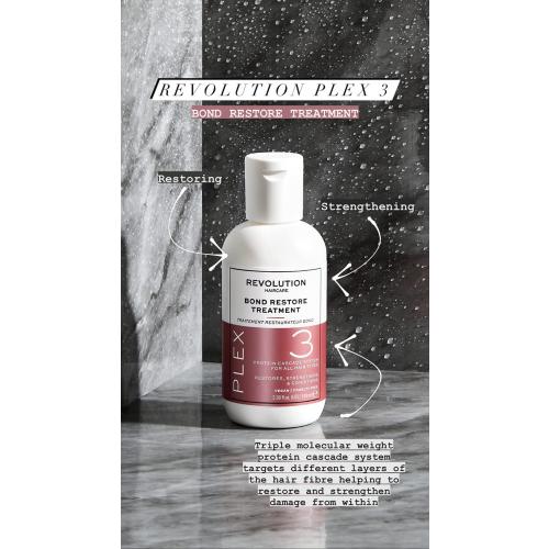 Revolution Haircare Plex 3 Bond Restore Treatment,, White, 100 ml (Pack of 1) (1454933)