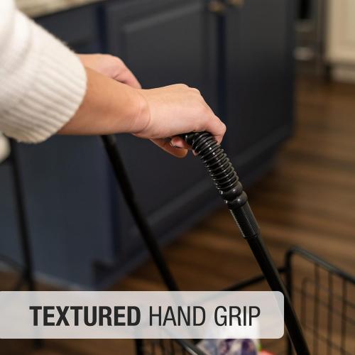 DMI Utility Cart with Wheels to be used for Shopping, Grocery, Laundry and Stair Climber Cart, Weighs 7.5 Pounds but holds up to 90 Pounds, Compact and Foldable, Black