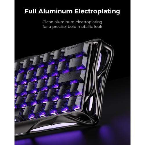 GravaStar Mercury V60 Pro 60% HE Magnetic Gaming Keyboard, True 8kHz Polling Rate, 0.125ms Latency, Dynamic Rapid Trigger, 0.005mm Adjustable Actuation, Full Aluminum Frame