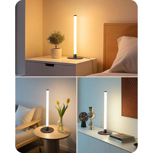 EDISHINE LED Skinny Table Lamp，Modern Slim Desk Lamp with 360° Illumination