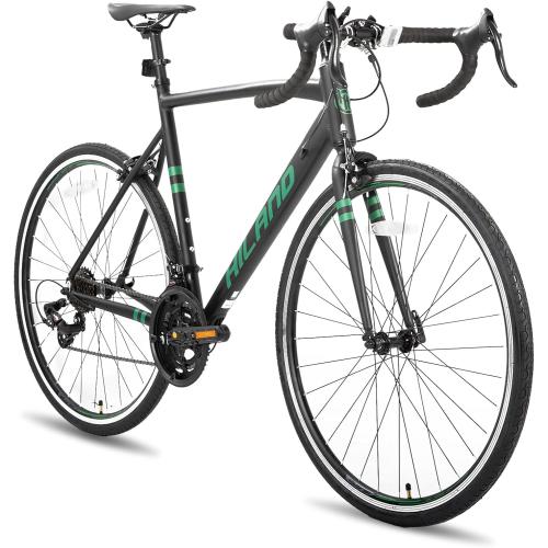 HILAND 700c Road Bike 14 Speed, Aluminum Frame Racing Bike, City Commuter Bicycle for Men Women