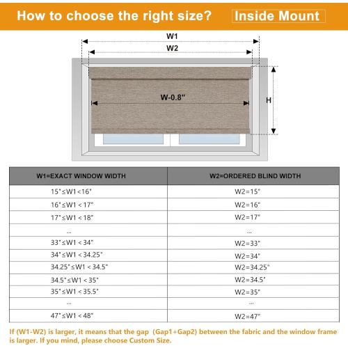 Persilux Blackout Roller Shades for Window Blinds,Cordless,Linen Fabric,Thermal Insulated Fabric UV Protection Shades for Home,Office,Bedroom,Door,Blackout-Light Brown,30 W X 72 H