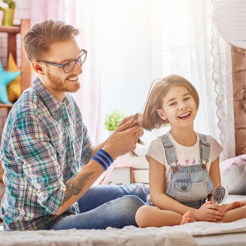 100 Pcs Thick Seamless Hair Ties, Ponytail Holders Hair Accessories No Damage for Thick Hair Valentine's Day Gift(Rainbow Colors)