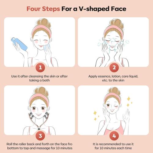 Doge&Vollar Face and Neck Massager | Jaw Massager with Face Roller | Facial Sculpting Tool for Tmj Massager | Vibration & Relaxation Gift for Home & Travel Use
