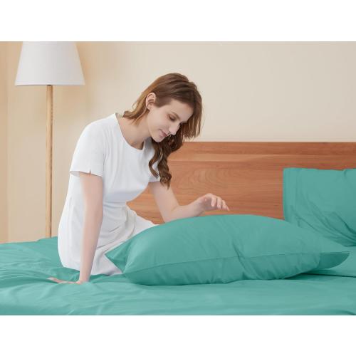 Sunflower King Pillowcases Set of 2, 100% Cotton Pillow Cases, Lagoon