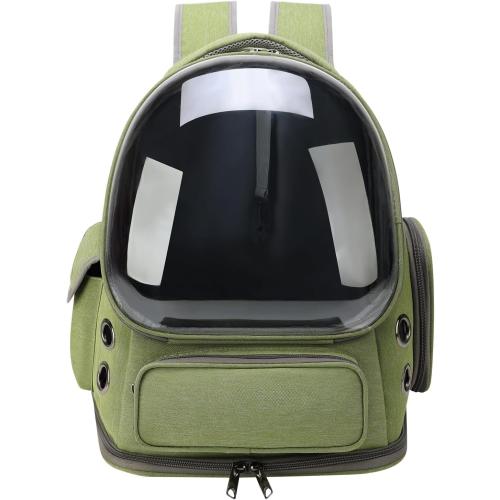 Cat Backpack Carrier for Cats and Small Dogs, Breathable Cat Bubble Backpack, Airline Approved Pet Travel Carrier for Hiking Camping Outdoor(Green)