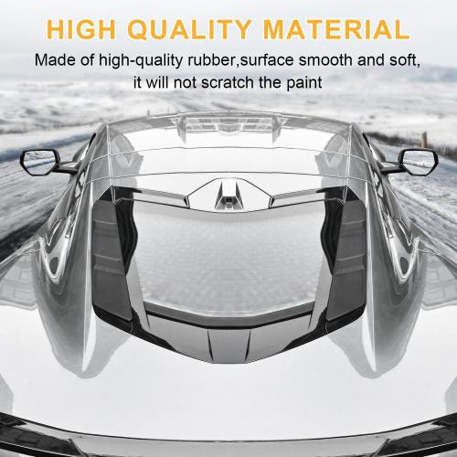 Rear Dry Bay Vent Blocks Cover & Rear Window Spoiler,Hatch Hood Wash Cover Compatible with for Chevy Corvette C8 Z51 Z06 E-Ray Stingray Coupe 2020-2025 Engine Bay Air Vent Inserts Protection
