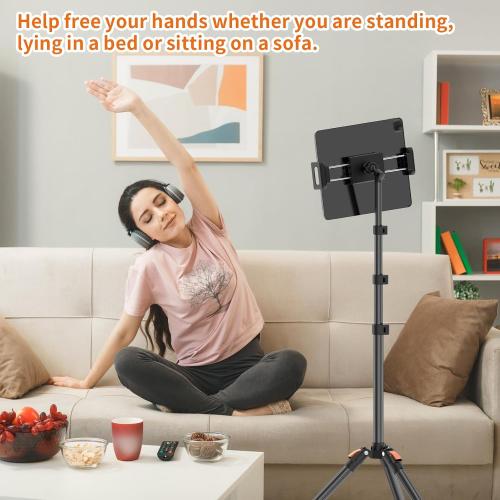 XXZU 72in Tablet Floor Stand Tripod, Aluminum Tablet Stand Holder for iPad