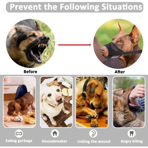 LUCKYPAW Soft Dog Muzzle for Small Dogs to Anti Biting Chewing