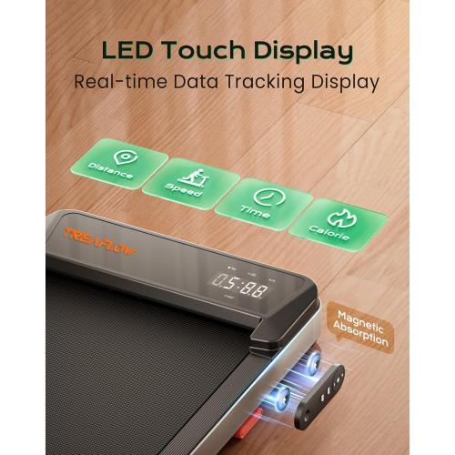 Walking Pad,Treadmill with Incline for Home Office, 2.5HP Portable Under Desk Treadmill with 265 Lbs Capacity,Remote Control, Led Display