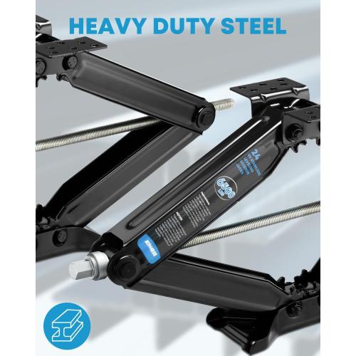 Kohree 6500lbs Heavy Duty RV Stabilizer Jacks 4 Pack, 24 Inch Leveling Scissor Jack for Travel Trailer Camper, with Crank Handle and Drill Bit