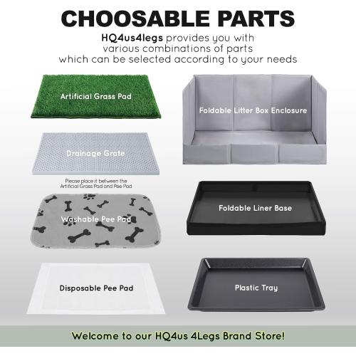 Dog Grass Pad with Tray Extra Large 45”×34” Ultra-Absorbent Artificial Grass Pad for Dogs Potty Grass Hemmed Edge for Indoor Potty Training, Reusable Dogs Pee Pads, Dog Litter Box Balcony