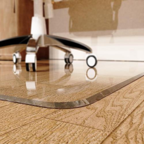 Beveled Edge Office Chair Mat for Carpet or Hardwood Floor Crystal Clear, 36 x 48 for a Smooth Glide and Easy Roll On/Off, Heavy Duty and Non-Slip Floor Ultimate Clear Chair Mat Set of 2