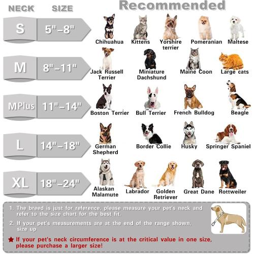 Dog Cone, Dog Surgery Collar, Inflatable Cones for Small Medium Large Dogs, Grey Recovery Collar, Does not Impede Vision (L Grey)