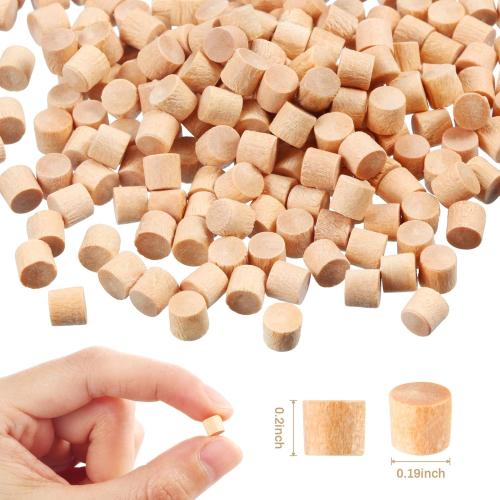 200-Piece Wooden Screw Covers - 3/16 Inch, Flat Head, Hole Plugs