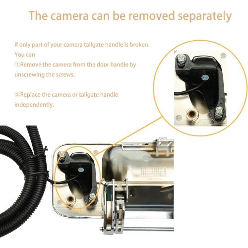 Rear View Camera, w/Tailgate Handle, Compatible with 2005-2014 Ford F150, 2008-2016 F250 F350 F450 F550 Super Duty, 2007-2010 Explorer, 170° Viewing Angle, Backup Camera Kit, Back Up Reverse Camera