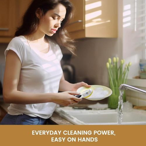 HELIME Natural Dishwand Refills Sponge, Non Scratch Dish Wand Sisal Hemp Replacement Brush Head, Plant Based Heavy Duty Scrubber Dispenser, Dishwashing Cleaning Supplies for Kitchen Sink Dishwash Tool