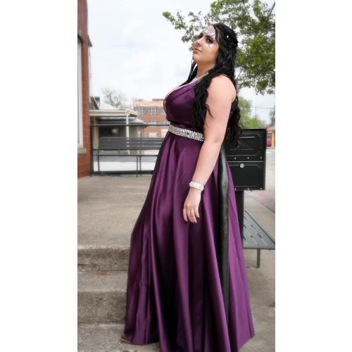 Yexinbridal Satin Prom Dresses Long for Women 2026 Spaghetti Straps Beaded V-Neck Formal Evening Party Gowns size 16