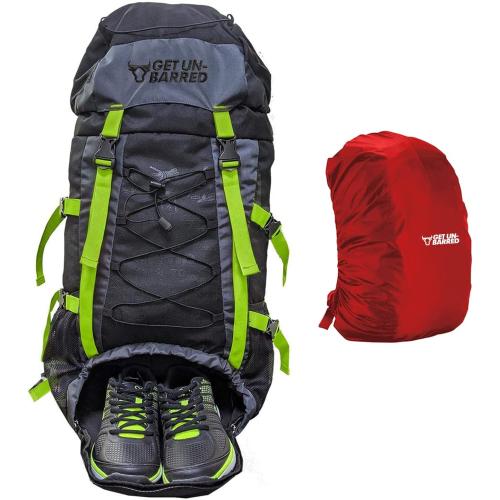 Presents 75 ltrs Campsack Rucksack/Camping/Trekking/Hiking Bag for Outdoor Sports (Neon Green & Black)