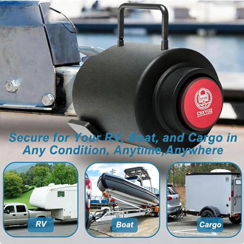 Trailer Ball Lock, Heavy Duty, Fits 2 5/16-Inch Couplers(with Handle)