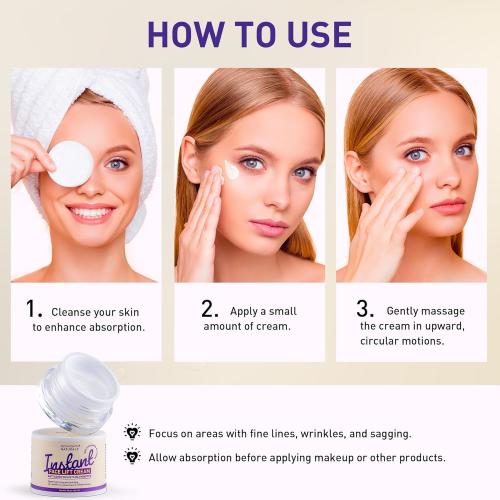 Enaskin Naturals Instant Face & Eye Tightener Cream: Wrinkle Filler for Deep Wrinkles and Fine Lines for Face Within 2 Mins - Instant Wrinkle Eraser for Women and Men - Temporary Eye Lift Cream