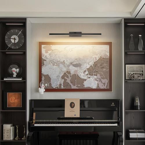 Joosenhouse Battery Operated Picture Light, Wireless Gallery Light with Remote Control and Timer Off, 10000mAh Rechargeable Painting Art Light, 23.23 Inch Dimmable Black Wall Sconce