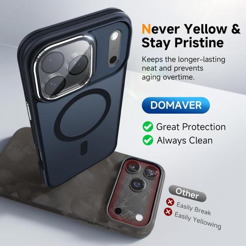 Magnetic 3 in 1 for iPhone 17 Pro Case, [Omni-Directional Protection] with 1x Screen Protector   1x Camera Cover, [Seamless Work with Magsafe] Shockproof Slim Thin Matte Case for iPhone 17 Pro Black