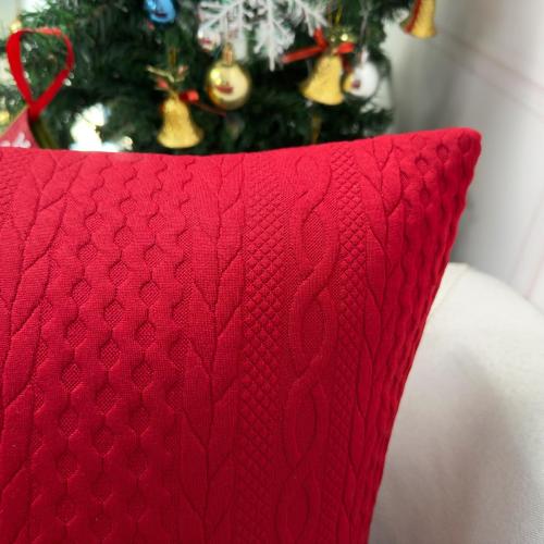 Booque Valley Throw Pillow Covers, Pack of 2 Super Soft Elegant Modern Embossed Patterned Red Cushion Covers Decorative Stretchy Pillow Cases for Sofa Bed Car Chair, Rectangular (Red)