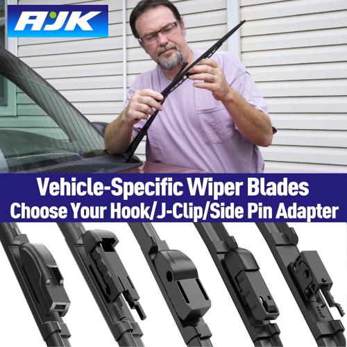 AJK Front Windshield Wiper for Hyundai Tucson 2022 2023 2024 2025, Original Equipment Window Wipers Blades, Conventional, Vehicle Specific Fit, Pack of 2