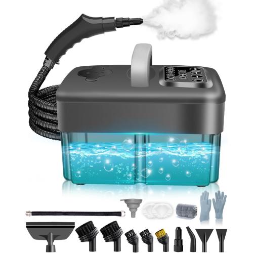 Steam Cleaner for Home - 1600ML Water Tank 15s Heat-Up Portable Steamer for Cleaning, 6 Level Adjustable, 2500W, 45PSI, 250°F Steam, Handheld Steam Cleaner for Car Detailing, Grease, Tile,Grout