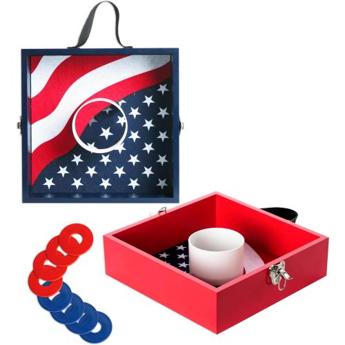 Washer Toss Games Wooden No MDF Includes 8 Washers Reinforced PVC Tube Perfect for Yard Outdoor Games