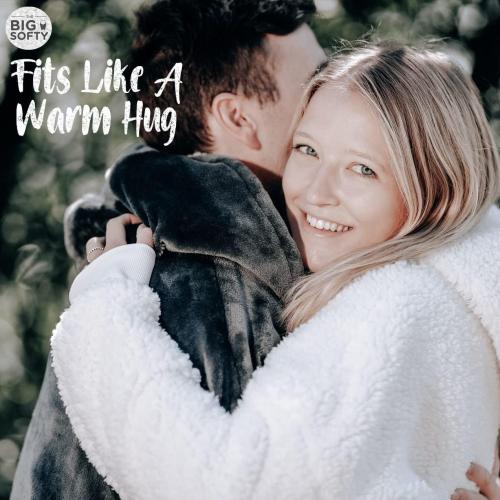 Size 4X Color Grey The Big Softy Oversized Hoodie Blanket Sweatshirt, Wearable Blanket Hoodie Men Women with Zip, Comfy Fleece Hooded Blanket Adult